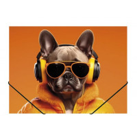 Gumis mappa, 15 mm, PP, A4, PANTA PLAST, "Cool dog"