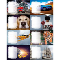 Füzetcímke, 24 db, PANTA PLAST, "Boys" Füzetcímke, 24 db, PANTA PLAST, "Boys"