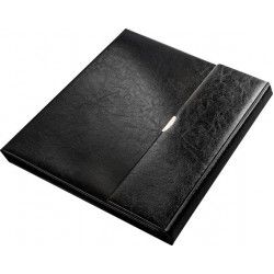 Konferencia mappa, A4, műbőr, PANTA PLAST "Optimus", fekete