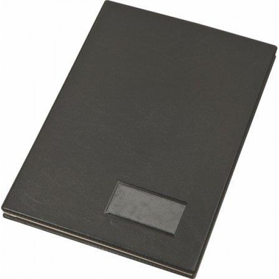 Aláírókönyv, A4, 20 részes, karton, műbőr hatású borító, VICTORIA, fekete