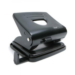 Lyukasztó, kétlyukú, 25 lap, fém, RAPESCO "825", fekete Lyukasztó, kétlyukú, 25 lap, fém, RAPESCO "825", fekete