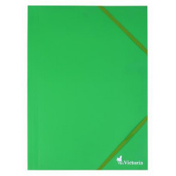Gumis mappa, 15 mm, PP, A4, VICTORIA, zöld