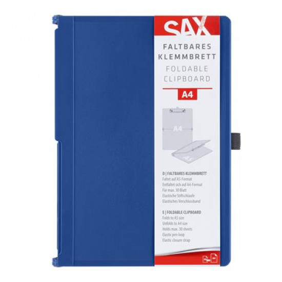 Felírótábla, A4, összehajtható, SAX, kék