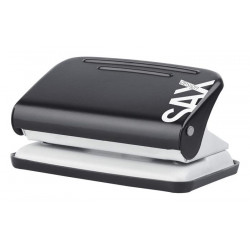 Lyukasztó, kétlyukú, 12 lap, SAX "Design 218", fekete Lyukasztó, kétlyukú, 12 lap, SAX "Design 218", fekete
