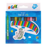 Zsírkréta, kerek, COOL BY VICTORIA, 12 különböző szín Zsírkréta, kerek, COOL BY VICTORIA, 12 különböző szín