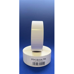 Etikett, thermo, 20x32 mm, 2500 etikett/tekercs, fehér