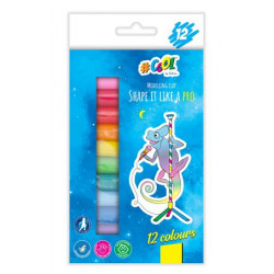 Gyurma, színes, 12 darabos, 200 g, COOL BY VICTORIA Gyurma, színes, 12 darabos, 200 g, COOL BY VICTORIA