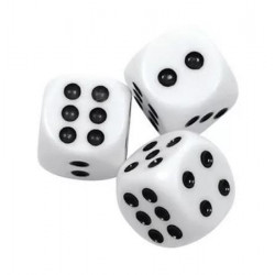 Dobókocka, műanyag, 3 darab