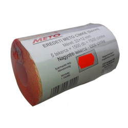 Árazógépszalag, 22x12 mm, METO, piros Árazógépszalag, 22x12 mm, METO, piros