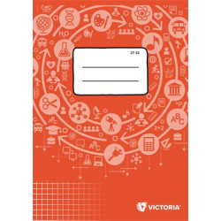 Füzet, tűzött, A5, kockás, 32 lap, VICTORIA Circle "27-32"
