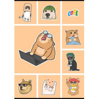 Füzet, tűzött, A4, kockás, 80 lap, COOL BY VICTORIA "Memes" Füzet, tűzött, A4, kockás, 80 lap, COOL BY VICTORIA "Memes"