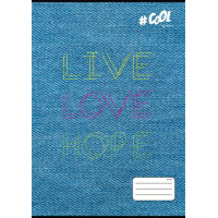 Füzet, tűzött, A4, kockás, 32 lap, COOL BY VICTORIA, "Live-love-hope", "87-32" Füzet, tűzött, A4, kockás, 32 lap, COOL BY VICTORIA, "Live-love-hope", "87-32"