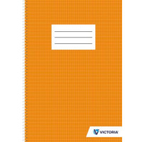 Spirálfüzet, A4, francia kockás, 70 lap, VICTORIA