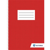 Spirálfüzet, A5, kockás, 70 lap, VICTORIA Spirálfüzet, A5, kockás, 70 lap, VICTORIA