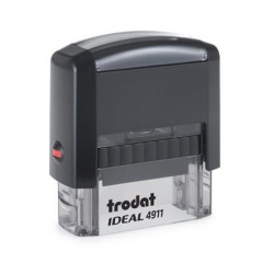 Bélyegző, TRODAT "Ideal 4911", fekete ház, fekete párnával Bélyegző, TRODAT "Ideal 4911", fekete ház, fekete párnával