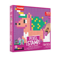 Kreatív foglalkoztató füzet, bélyegzős, TRODAT "Creativ Pixelstamp",  fantázia