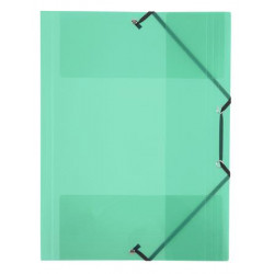 Gumis mappa, 15 mm, PP, A4, VIQUEL "Propyglass", zöld