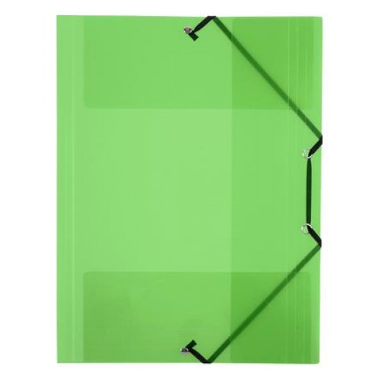 Gumis mappa, 15 mm, PP, A4, VIQUEL "Propyglass", zöld