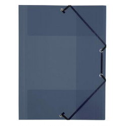 Gumis mappa, 15 mm, PP, A4, VIQUEL "Propyglass", füstszínű