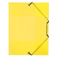 Gumis mappa, 15 mm, PP, A4, VIQUEL "Propyglass", sárga