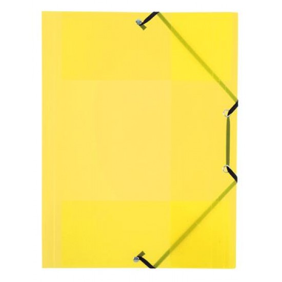 Gumis mappa, 15 mm, PP, A4, VIQUEL "Propyglass", sárga