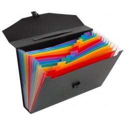 Harmonikatáska, PP, 12 rekeszes, VIQUEL "Rainbow Class", fekete Harmonikatáska, PP, 12 rekeszes, VIQUEL "Rainbow Class", fekete