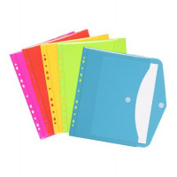 Irattartó tasak, A4, PP, patentos, VIQUEL "Happy Fluo", vegyes Irattartó tasak, A4, PP, patentos, VIQUEL "Happy Fluo", vegyes