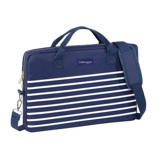 Notebook táska, 15,6", VIQUEL CASAWORK "Marin", kék-fehér