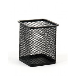 Írószertartó, fémhálós, szögletes, VICTORIA, fekete