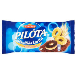 Vaníliás karika, 300 g, GYŐRI " Pilóta", étcsokoládés Vaníliás karika, 300 g, GYŐRI " Pilóta", étcsokoládés