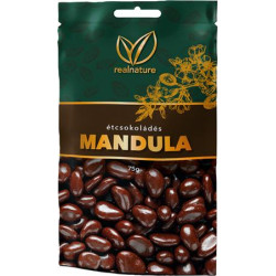 Mandula, 75 g, REAL NATURE, étcsokoládés Mandula, 75 g, REAL NATURE, étcsokoládés