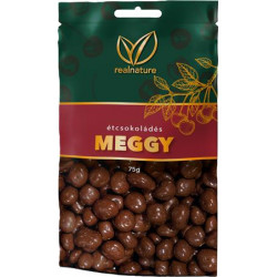 Aszalt meggy, 75 g, REAL NATURE, étcsokoládés Aszalt meggy, 75 g, REAL NATURE, étcsokoládés