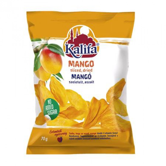 Aszalt mangó, szeletelt, 70 g, KALIFA