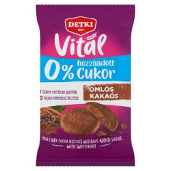Omlós keksz, cukormentes, 180 g, DETKI "Vitál", kakaós Omlós keksz, cukormentes, 180 g, DETKI "Vitál", kakaós