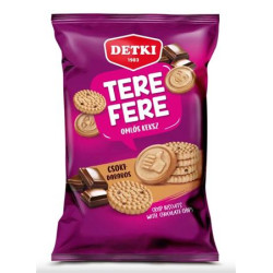 Omlós keksz, 150 g, DETKI "Tere-Fere", csokoládé darabokkal