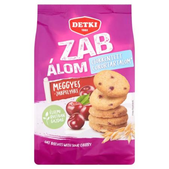 Omlós keksz, 150 g, DETKI "Zabálom", meggyes-zabpelyhes Omlós keksz, 150 g, DETKI "Zabálom", meggyes-zabpelyhes