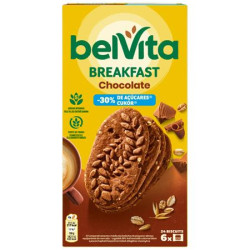 Keksz, 6x50 g, BELVITA "Jó reggelt", kakaós, csökkentett cukortartalommal Keksz, 6x50 g, BELVITA "Jó reggelt", kakaós, csökkentett cukortartalommal