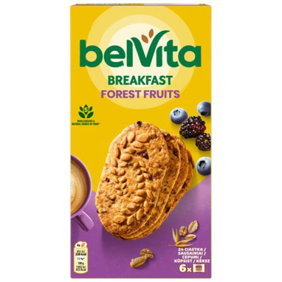 Keksz, 6x50 g, BELVITA "Jó reggelt", erdei gyümölcsös Keksz, 6x50 g, BELVITA "Jó reggelt", erdei gyümölcsös
