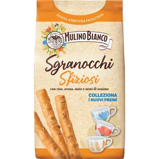 Ropogós kenyérrúd, 8 gabonás, szezámmagos, 210 g, MULINO BIANCO "Sgranocchi" Ropogós kenyérrúd, 8 gabonás, szezámmagos, 210 g, MULINO BIANCO "Sgranocchi"