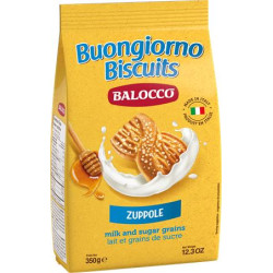 Reggeliző keksz, 350 g BALOCCO "Zuppole", tej- és barna cukordarabos Reggeliző keksz, 350 g BALOCCO "Zuppole", tej- és barna cukordarabos