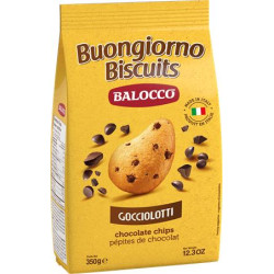 Reggeliző keksz, 350 g BALOCCO "Gioccolotti", csokoládé darabokkal Reggeliző keksz, 350 g BALOCCO "Gioccolotti", csokoládé darabokkal