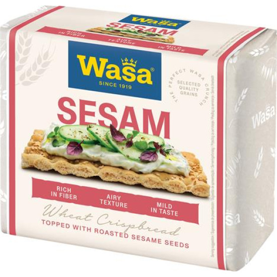 Ropogós kenyér, rozslisztből, 200 g, WASA "Sesamo" szezámmagos