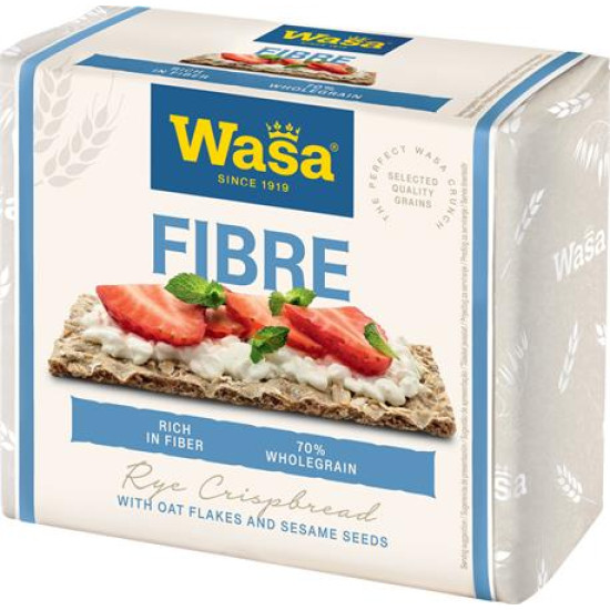 Ropogós kenyér, teljes kiőrlésű lisztből, 230 g, WASA "Fibre"