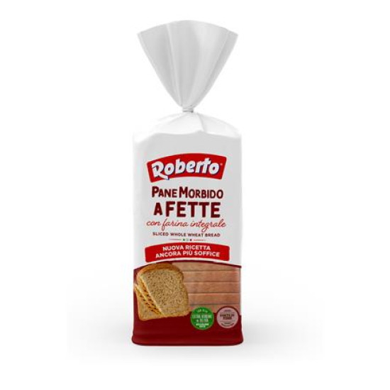 Szeletelt kenyér, teljes kiőrlésű lisztből, 400 g, ROBERTO