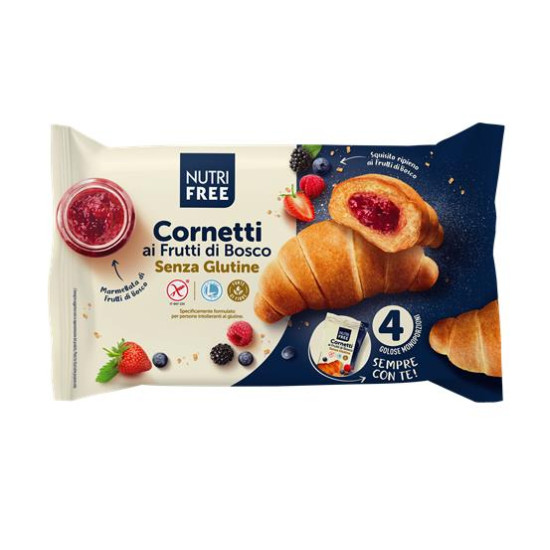 Croissant, glutén- és laktózmentes, 240 g, NUTRIFREE, erdei gyümölcsös