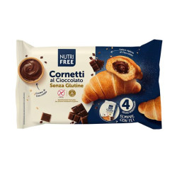 Croissant, glutén- és laktózmentes, 240 g, NUTRIFREE "Cornetti al Cioccolato", csokoládéval töltött Croissant, glutén- és laktózmentes, 240 g, NUTRIFREE "Cornetti al Cioccolato", csokoládéval töltött