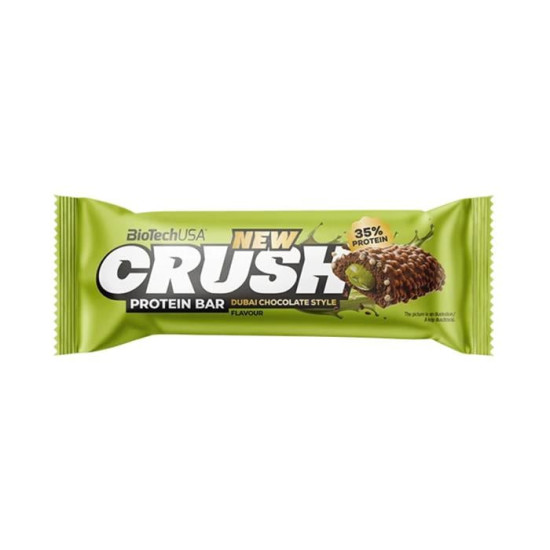 Fehérjeszelet, 45g, BIOTECH USA "Crush protein bar", dubai csokoládé stílusú