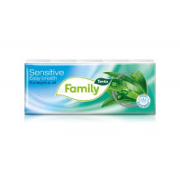Papír zsebkendő, 3 rétegű, 10x10 db, TENTO "Family", eukaliptuszolaj Papír zsebkendő, 3 rétegű, 10x10 db, TENTO "Family", eukaliptuszolaj