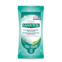 Fertőtlenítő tisztítókendő, 36 db, SANYTOL Fertőtlenítő tisztítókendő, 36 db, SANYTOL