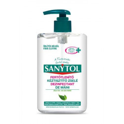 Kézfertőtlenítő gél, pumpás, 250 ml, SANYTOL Kézfertőtlenítő gél, pumpás, 250 ml, SANYTOL